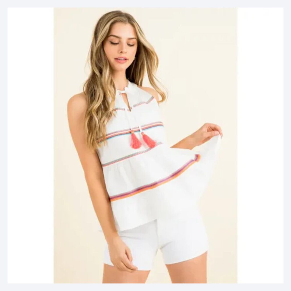 NWOT  THML Poplin Halter